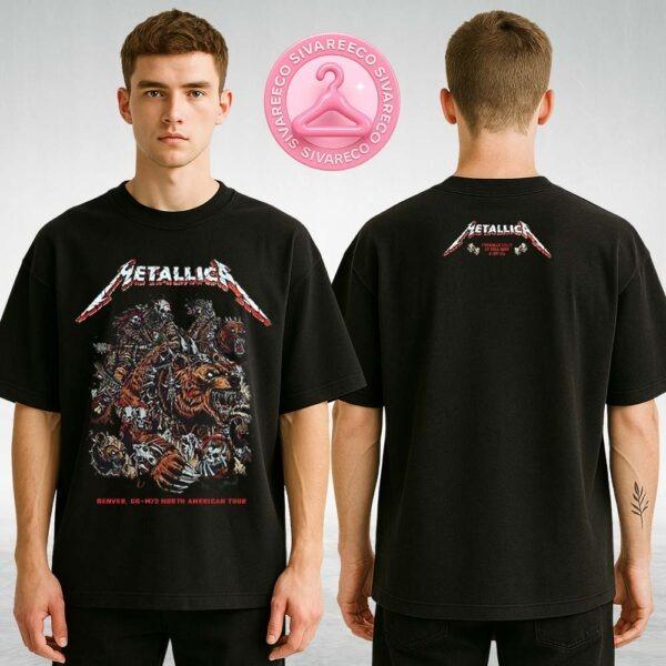 Metallica M72 Denver Night 1 Venue Merch Tee In Denver Colorado At Empower Field at Mile High On June 27 2025 M72 North America Tour Two Sides Unisex T-Shirt