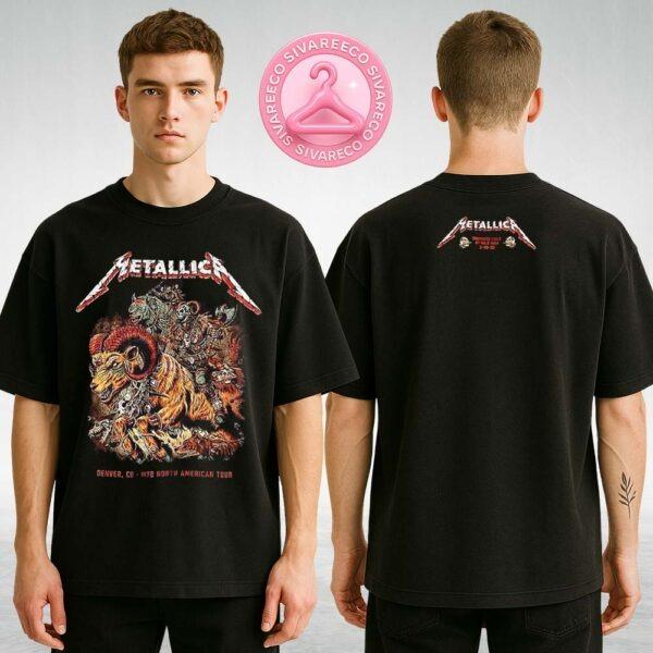 Metallica M72 Denver Night 2 Venue Tee In Denver Colorado At Empower Field at Mile High On June 29 2025 M72 North America Tour Two Sides Unisex T-Shirt