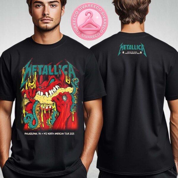 Metallica M72 Philly 2025 Night 2 Venue Tee At Lincoln Financial Field In Philadelphia Pennsylvania On May 25 2025 Two Sides Unisex T-Shirt