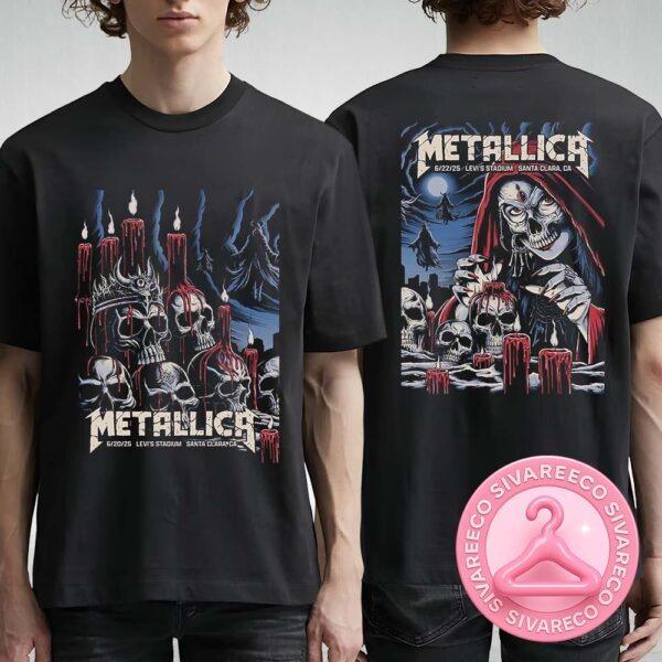 Metallica M72 Santa Clara Night 2 Full Show Combined Poster At Levi’s Stadium In Santa Clara California On June 20 And 22 2025 Two Sides Unisex T-Shirt