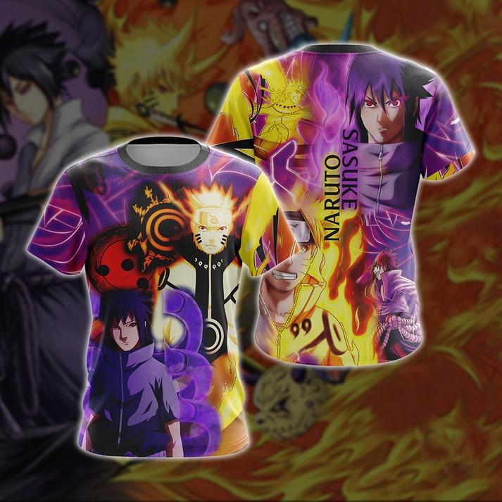 Naruto And Sasuke Unisex 3D T-shirt