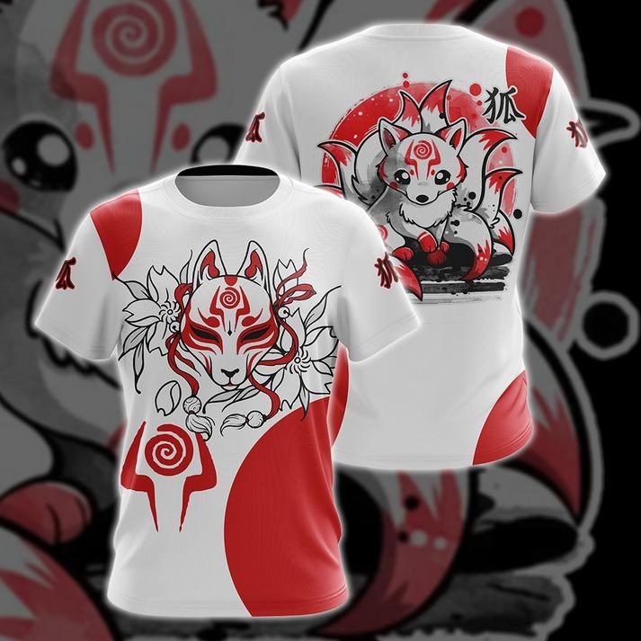 Ninetail Fox Spirit Unisex 3D T-shirt