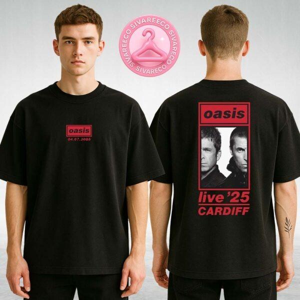 Oasis Merch Tee Live At Principality Stadium In Cardiff UK On July 4 2025 Two Sides Unisex T-Shirt