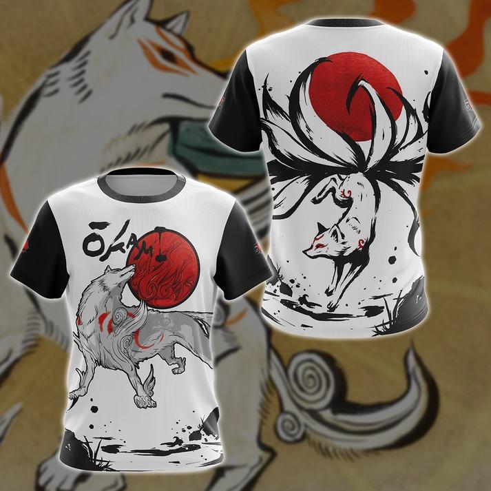 Okami Fox Video Game 3D All Over Printed T-shirt