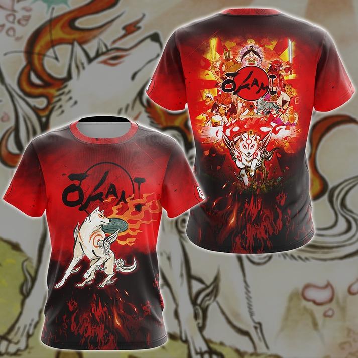 Okami Video Game 3D All Over Printed T-shirt