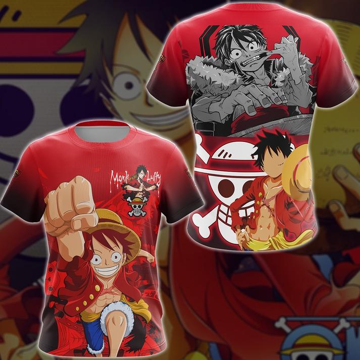 One Piece Monkey D. Luffy Anime Manga 3D All Over Print T-shirt