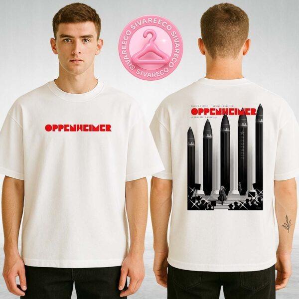Oppenheimer Movie Poster – Minimalist Christopher Nolan Film Art – Atomic Bomb Design for Sci-Fi Lovers Two Sides Unisex T-Shirt