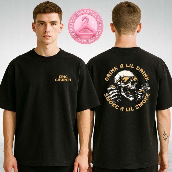 Red Rocks Eric Church Drink A Little Drink Smoke A Lil Smoke Shirt Two Sides Unisex T-Shirt