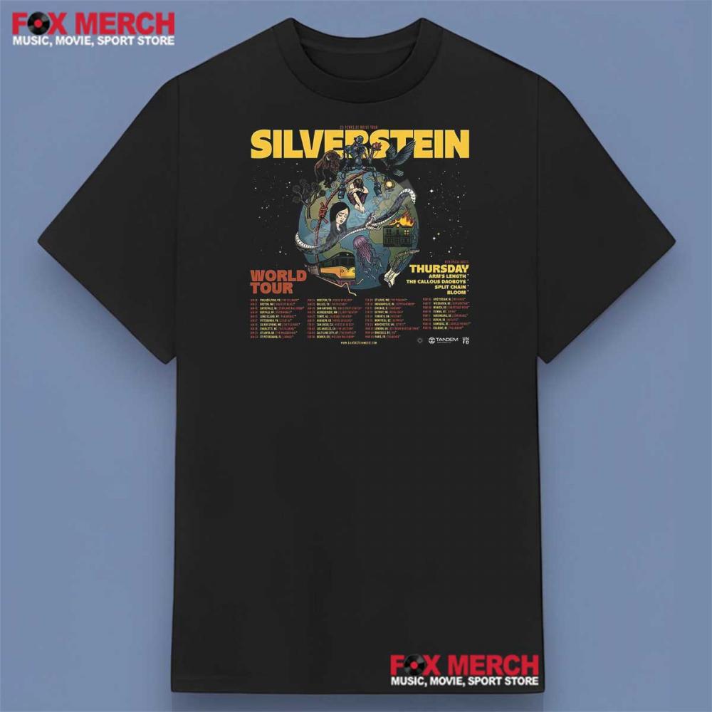 Silverstein Band North America World Tour 2025 Shirt