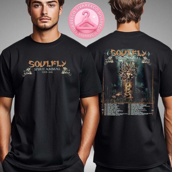 Soulfly Spirit Animal Tour 2025 Dates and Venues Two Sides Unisex T-Shirt