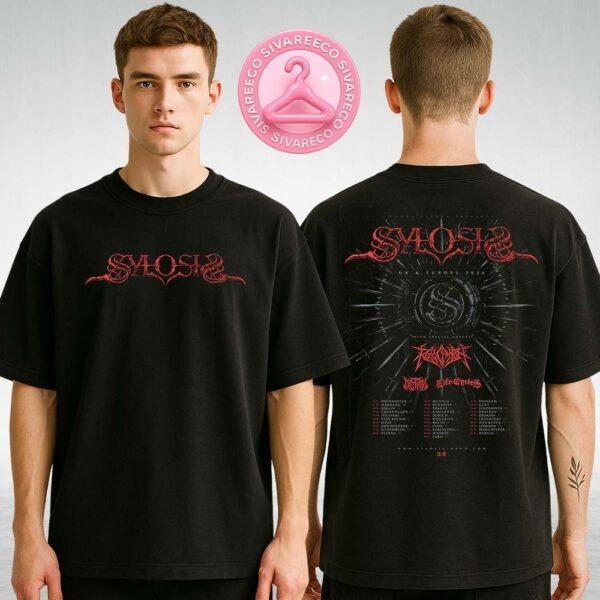 Sylosis Live Show Music At Multiple Venues Across Europe On 2026 Tour – Red Logo With Dark Spiked Artwork Two Sides Unisexx T-Shirt