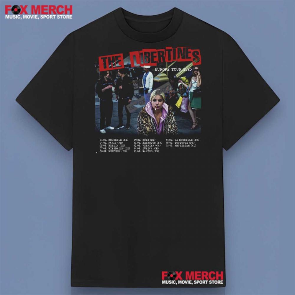 The Libertines Band Europe Tour 2025 Shirt