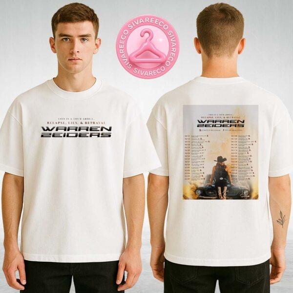 Warren Zeiders Live Show Poster At Maverik Center In Salt Lake City UT On September 11 2025 Cowboy Standing In Front Of Muscle Car Two Sides Unisex T-Shirt