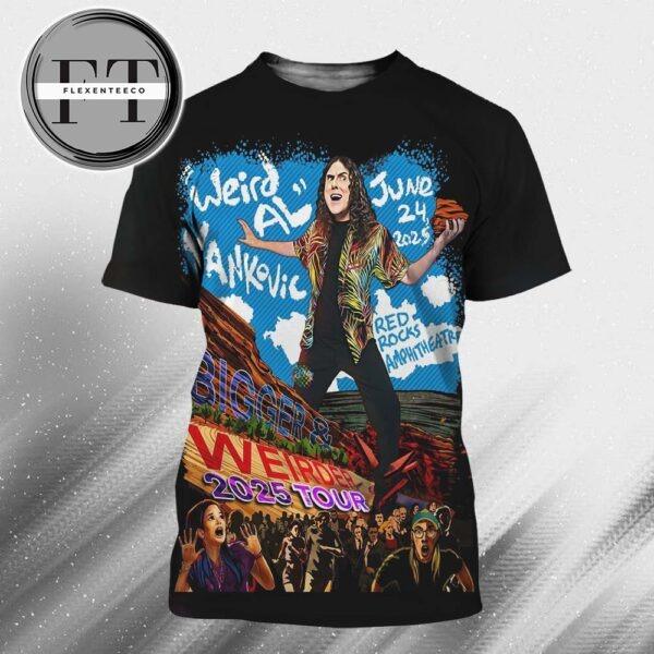 “Weird Al” Yankovic Bigger & Weirder 2025 Tour At Red Rocks Amphitheatre On June 24 2025 All Over Print Shirt