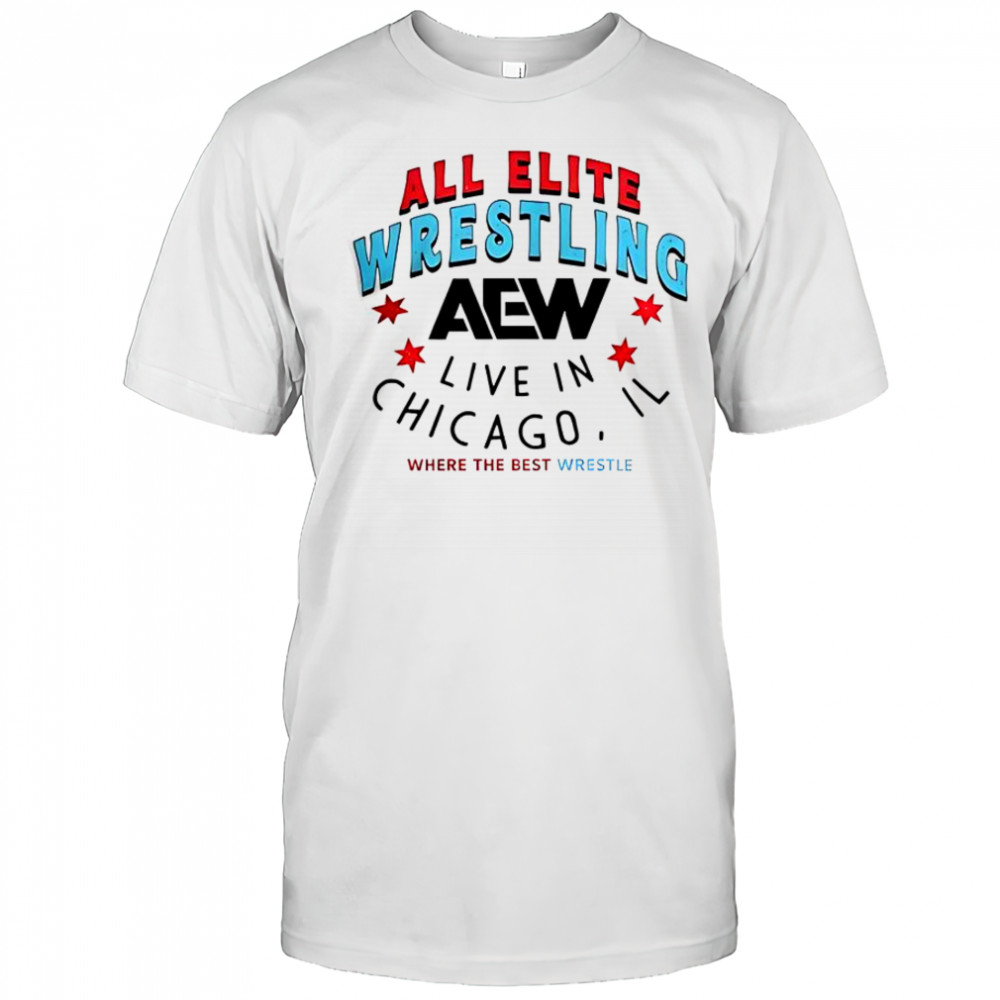 All Elite Wrestling Live In Chicago Show 2025 T-Shirt