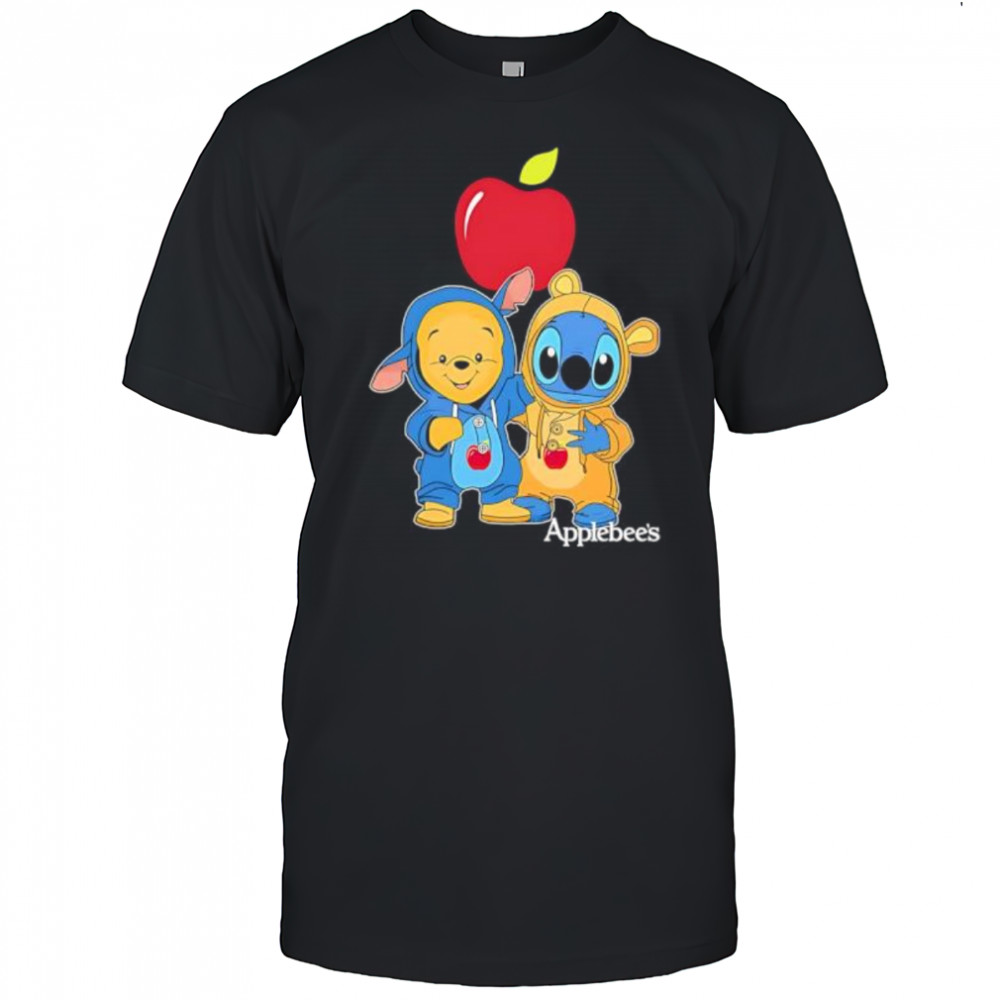 Applebee’s pooh and stitch friends shirt