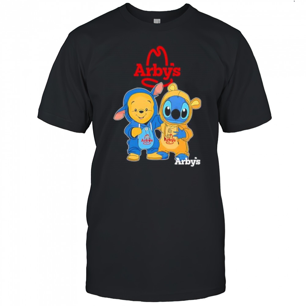 Arby’s pooh and stitch friends shirt