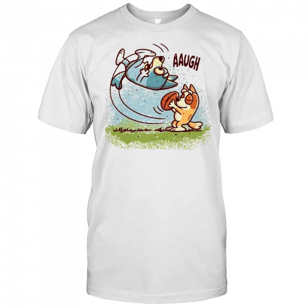 Bluey and Bingo X Peanuts Football Heelers shirt