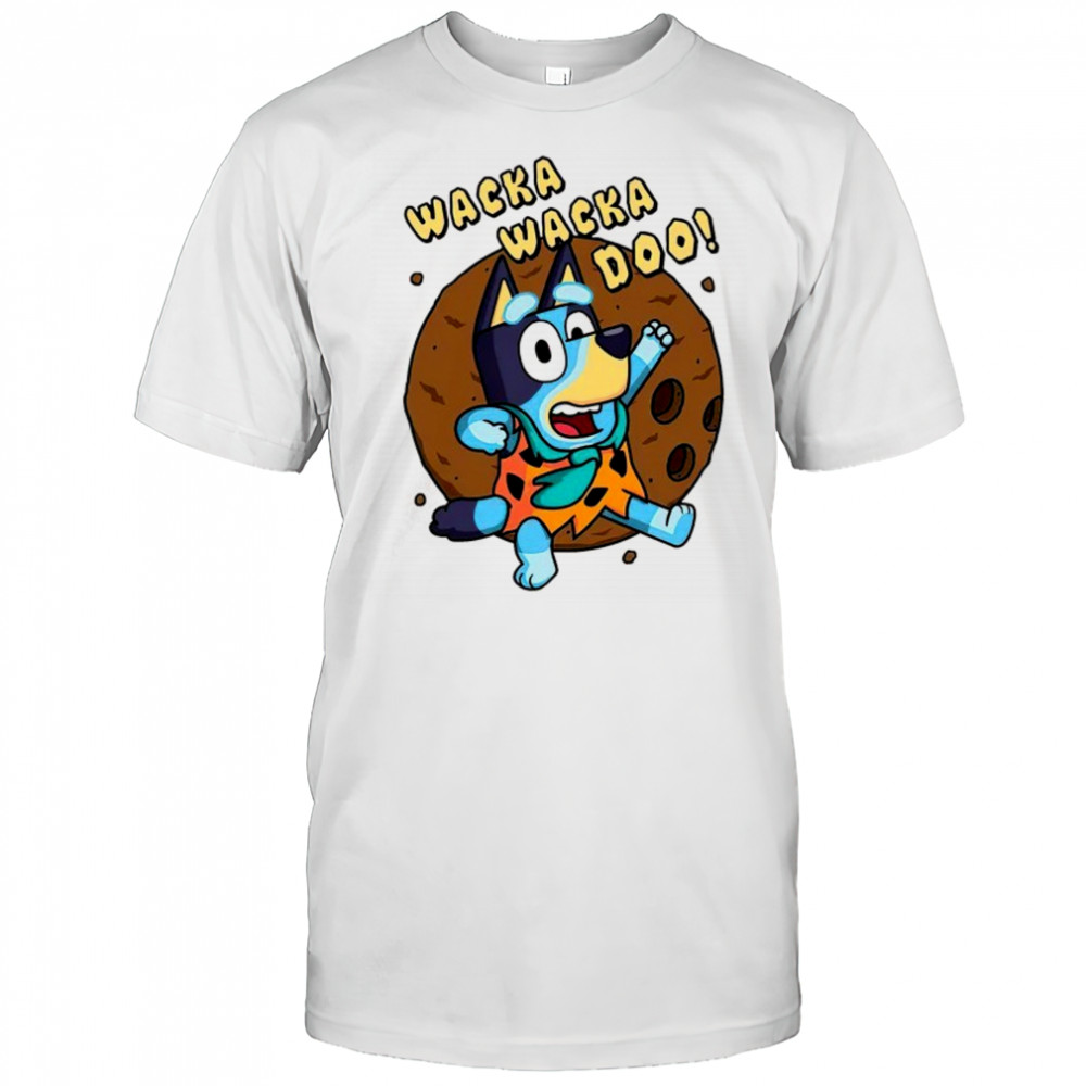 Bluey as Fred Flintstone wacka wacka doo shirt