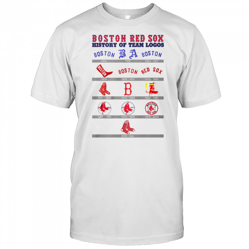 Boston Red Sox history of team logos shirt