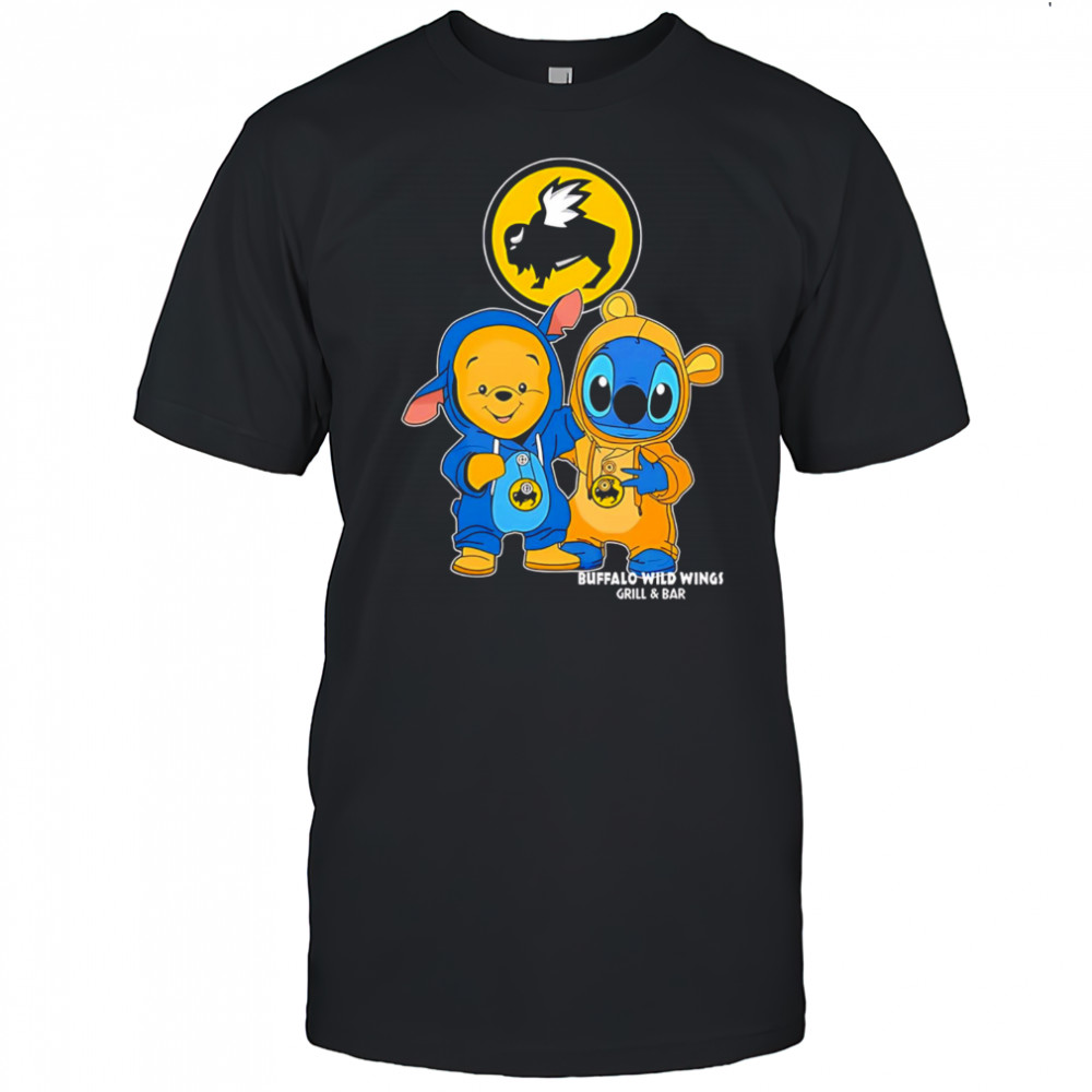 Buffalo wild wings pooh and stitch friends shirt