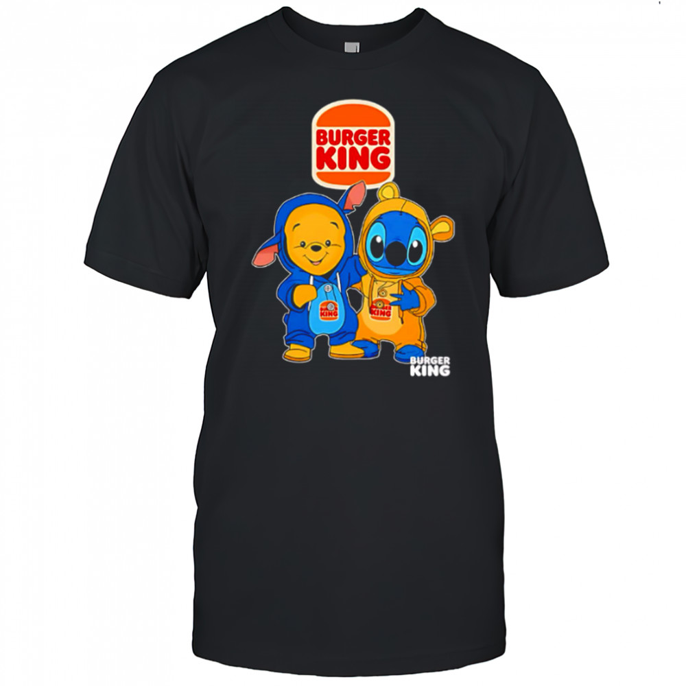 Burger king pooh and stitch friends shirt