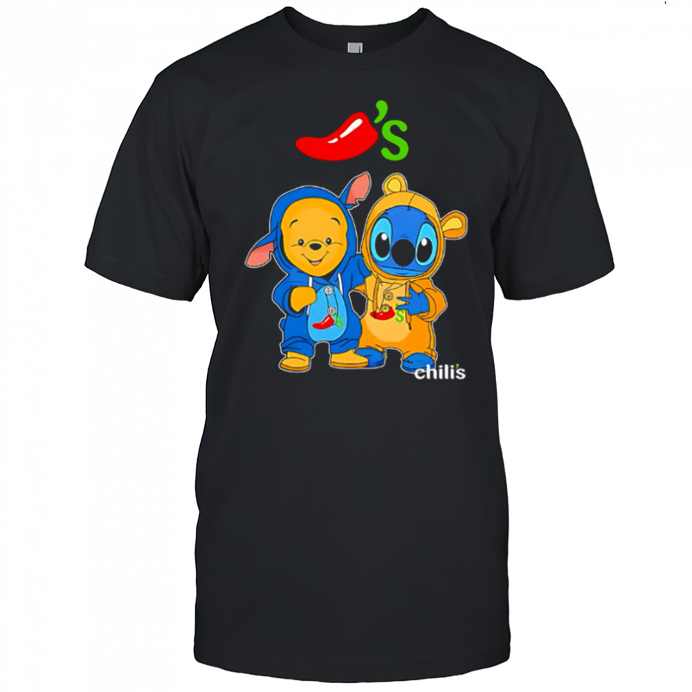 Chili’s pooh and stitch friends shirt