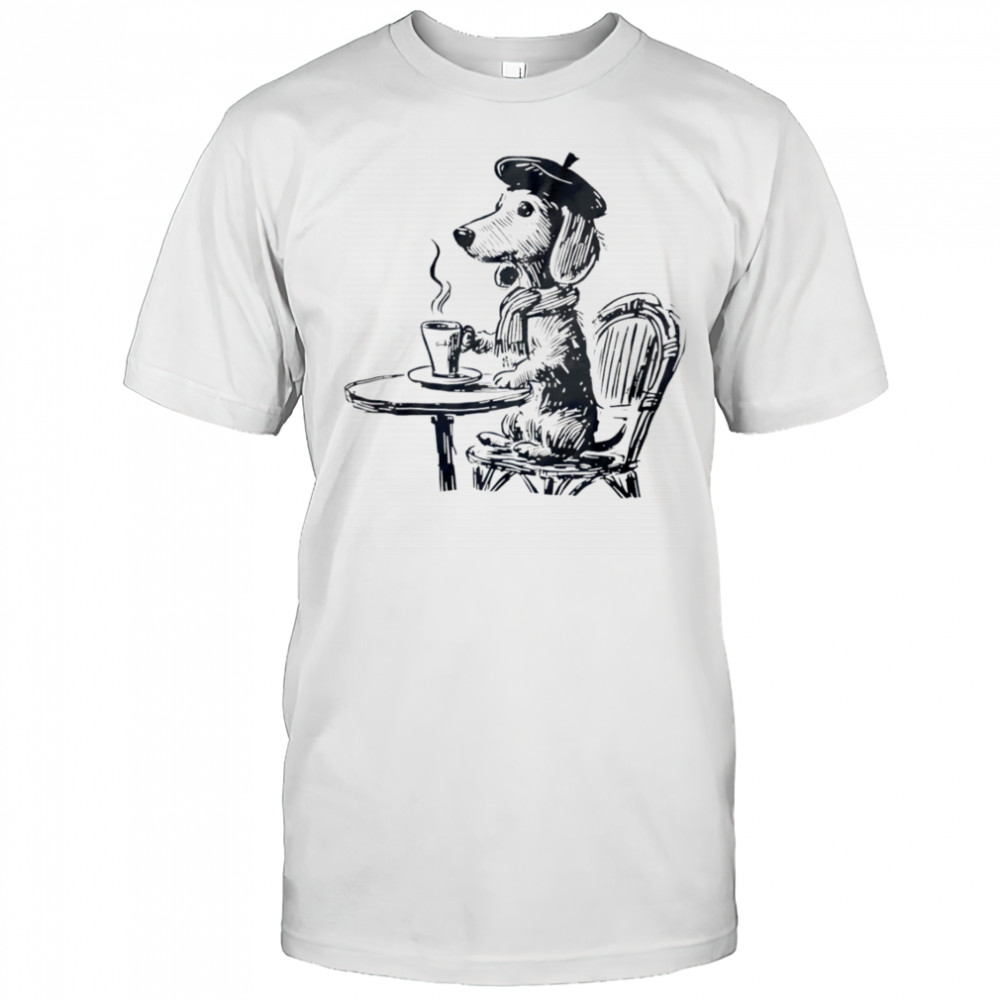 Dachshund dog coffee vintage shirt