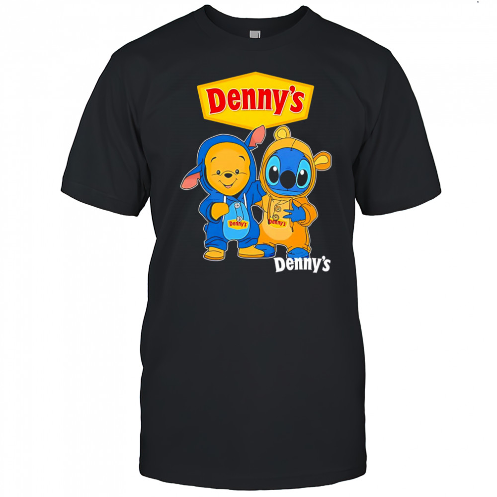 Denny’s pooh and stitch friends shirt