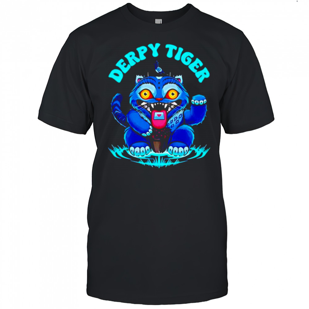 Derpy Blue Tiger KPop Demon Hunters shirt