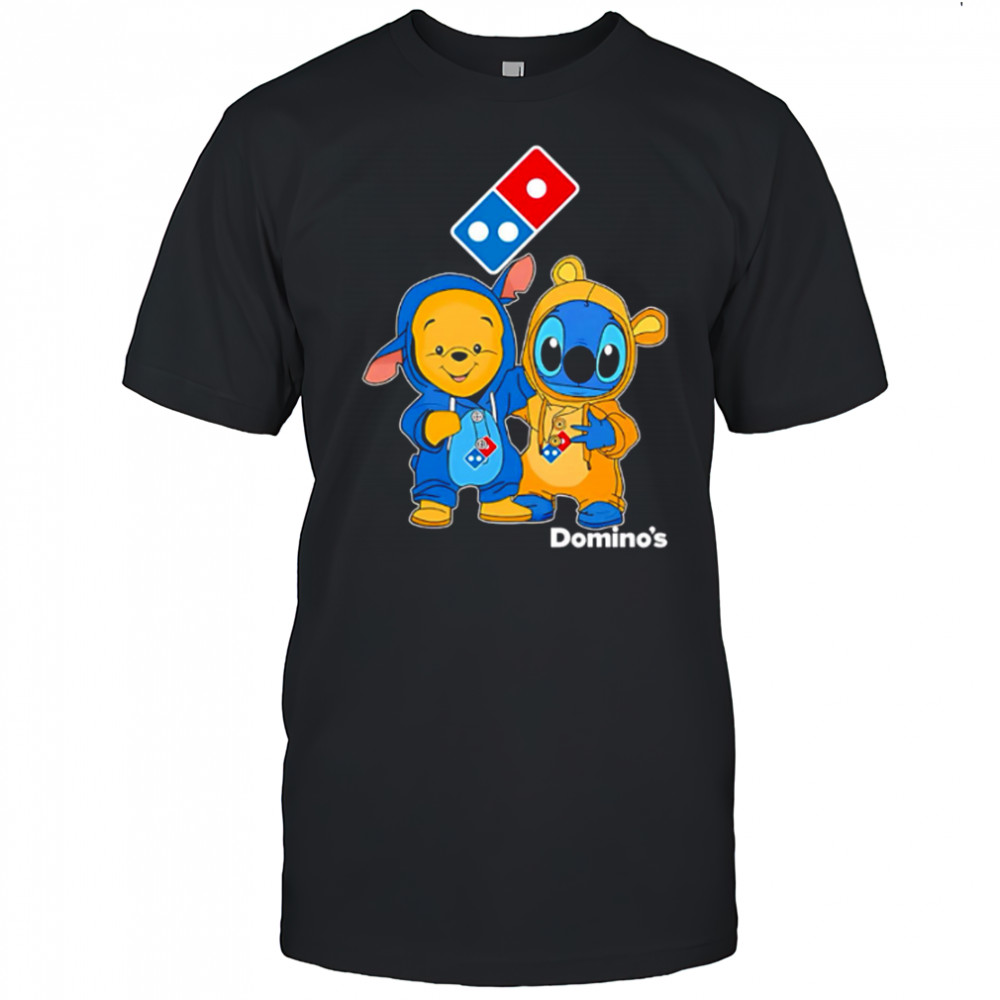 Domino’s pizza pooh and stitch friends shirt
