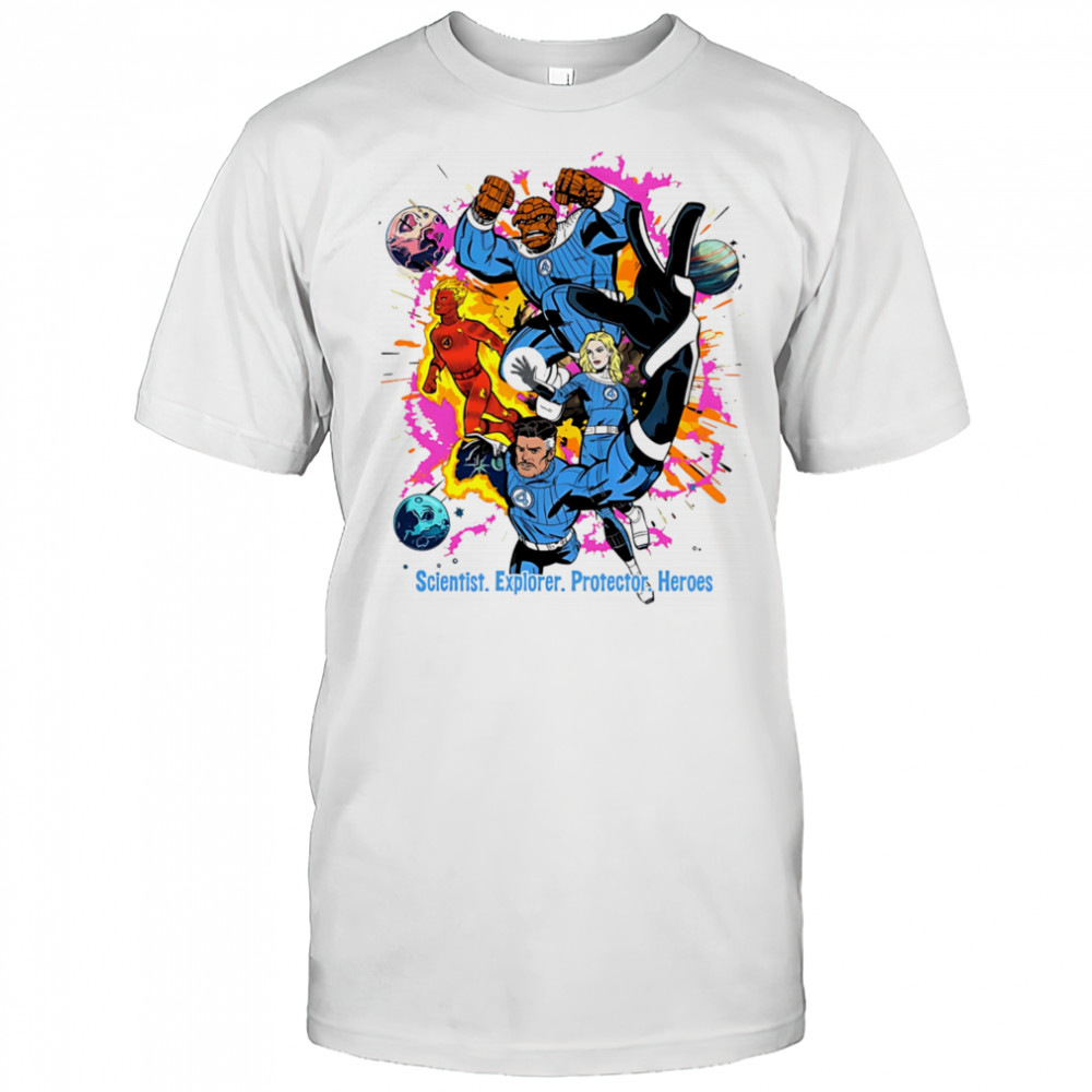 Fantastic 4 scientist explorer protector heroes shirt