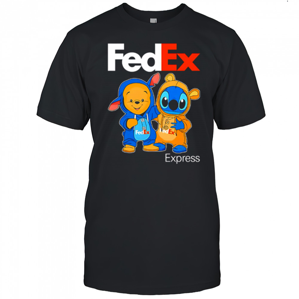 Fedex pooh and stitch friends shirt