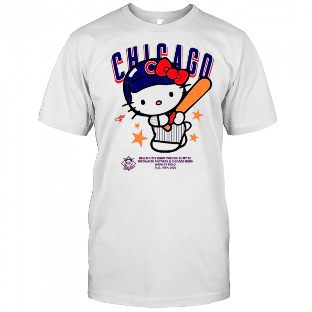 Hello Kitty Chicago Cubs MLB 2025 t shirt