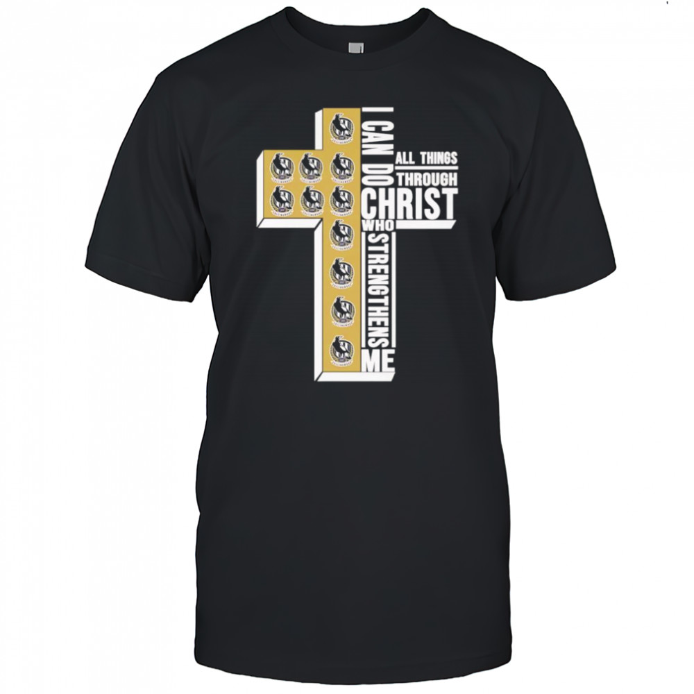 I can do all things through Christ who strengthens me Collingwood logo shirt