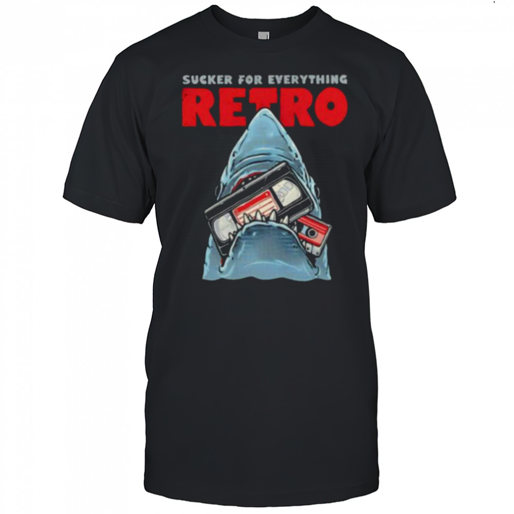 Jaws Shark sucker for everything retro cassette tape shirt