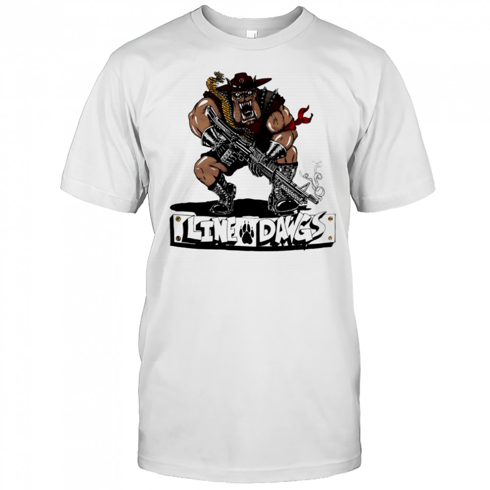 Line Dawgs 90s Military Guns Army Infantry USA shirt