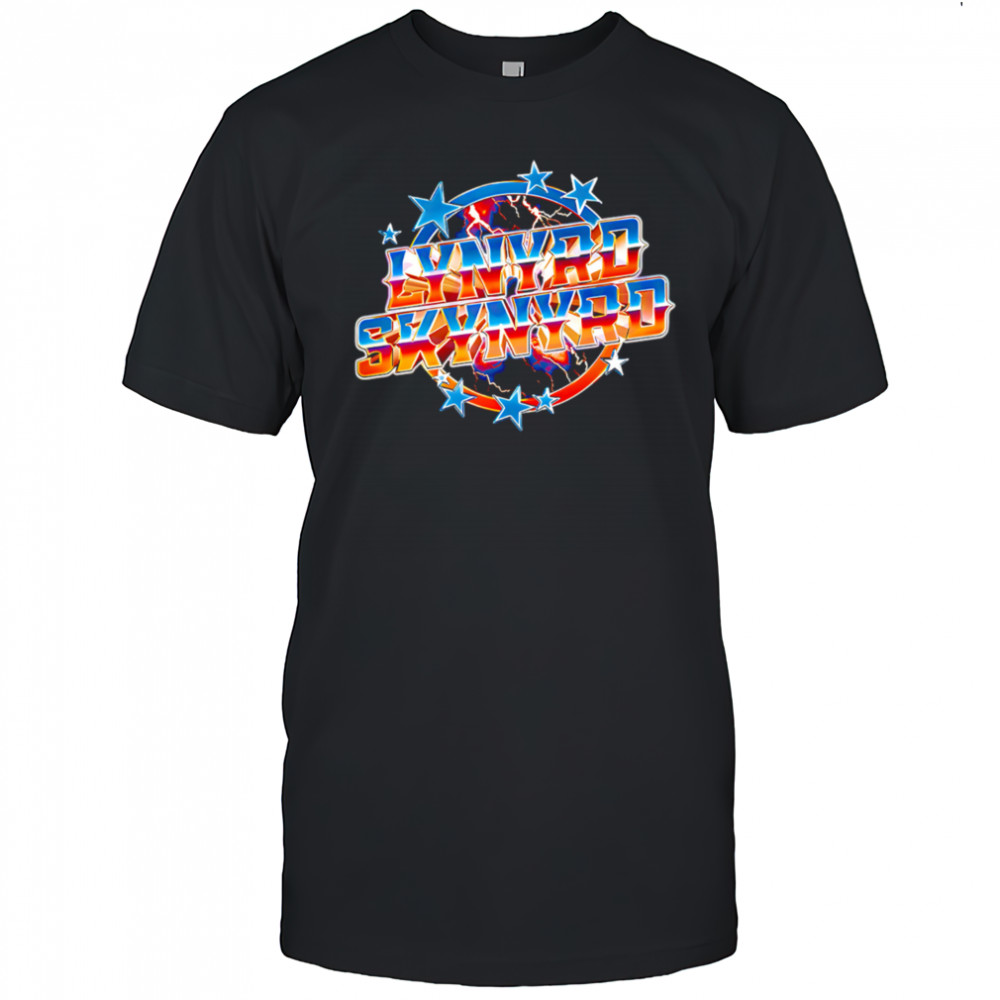 Lynyrd Skynyrd Chrome Lightning Stars logo shirt
