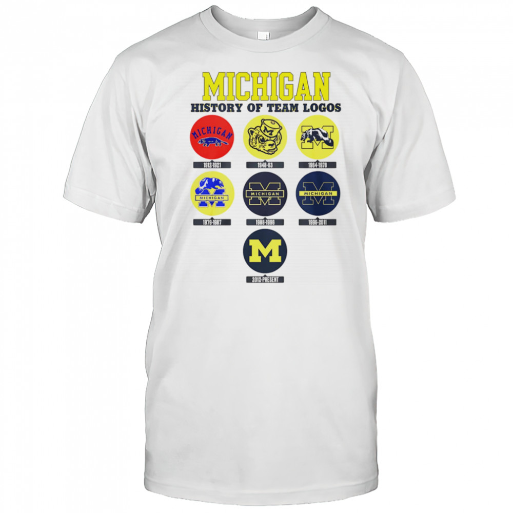 Michigan history of team logos shirt