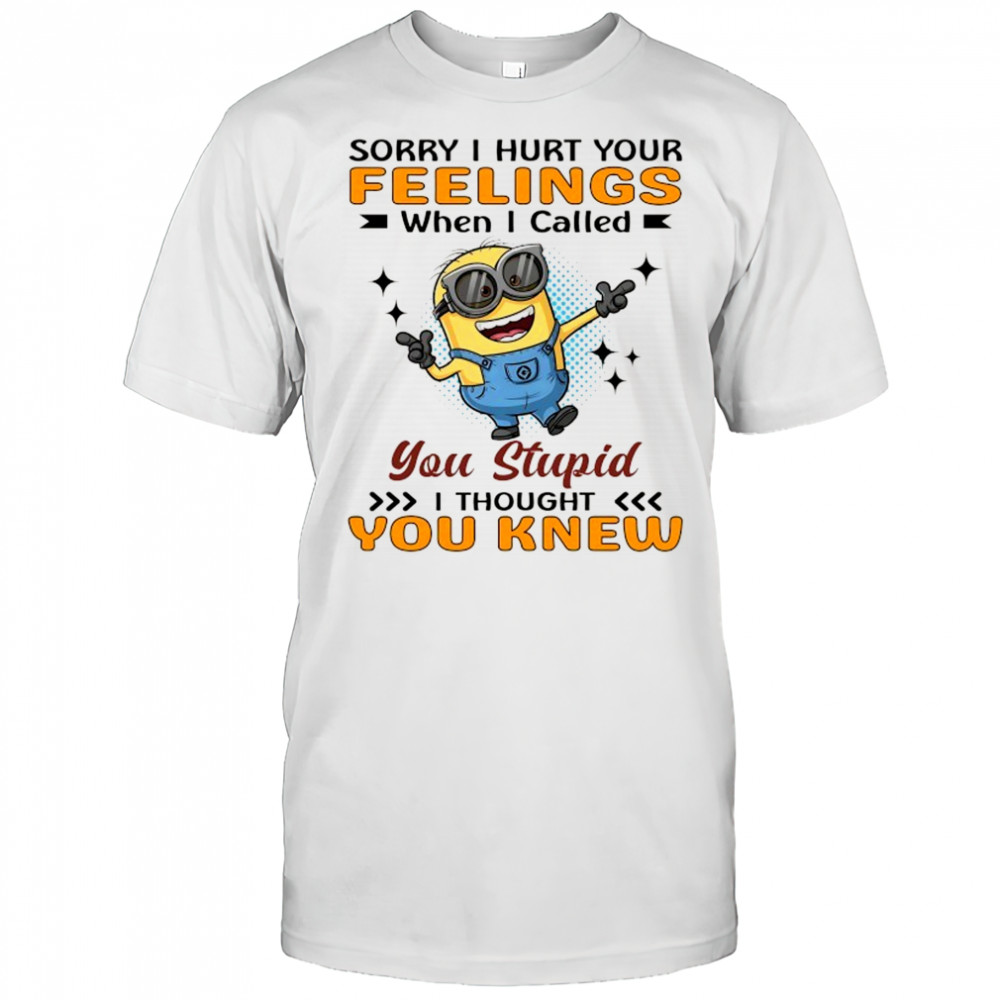Minion sorry I hurt your feelings when I called you stupid I thought you knew shirt