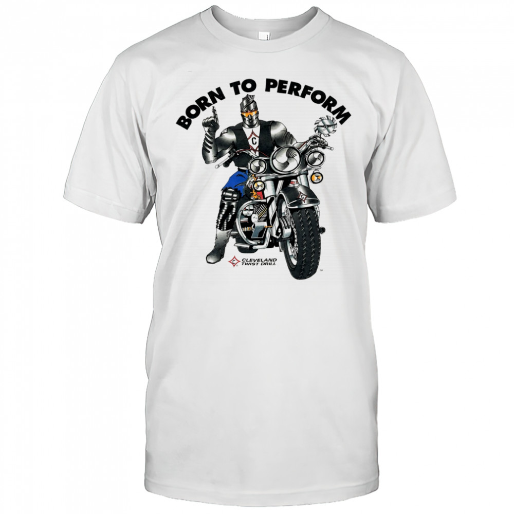 Motorcycle Flames Grunge Moto USA Born to Perform Cleveland Twist Drill shirt