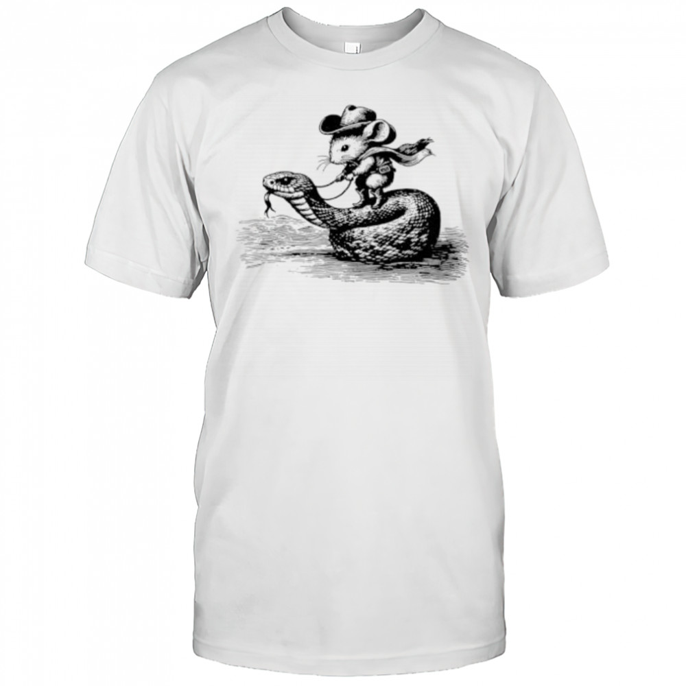 Mouse Cowboy on Snake shirt