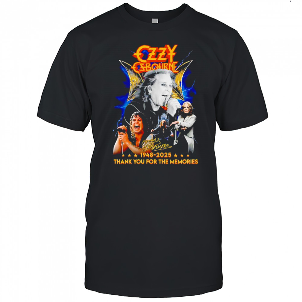 Ozzy Osbourne 1948 2025 thank you for the memories shirt
