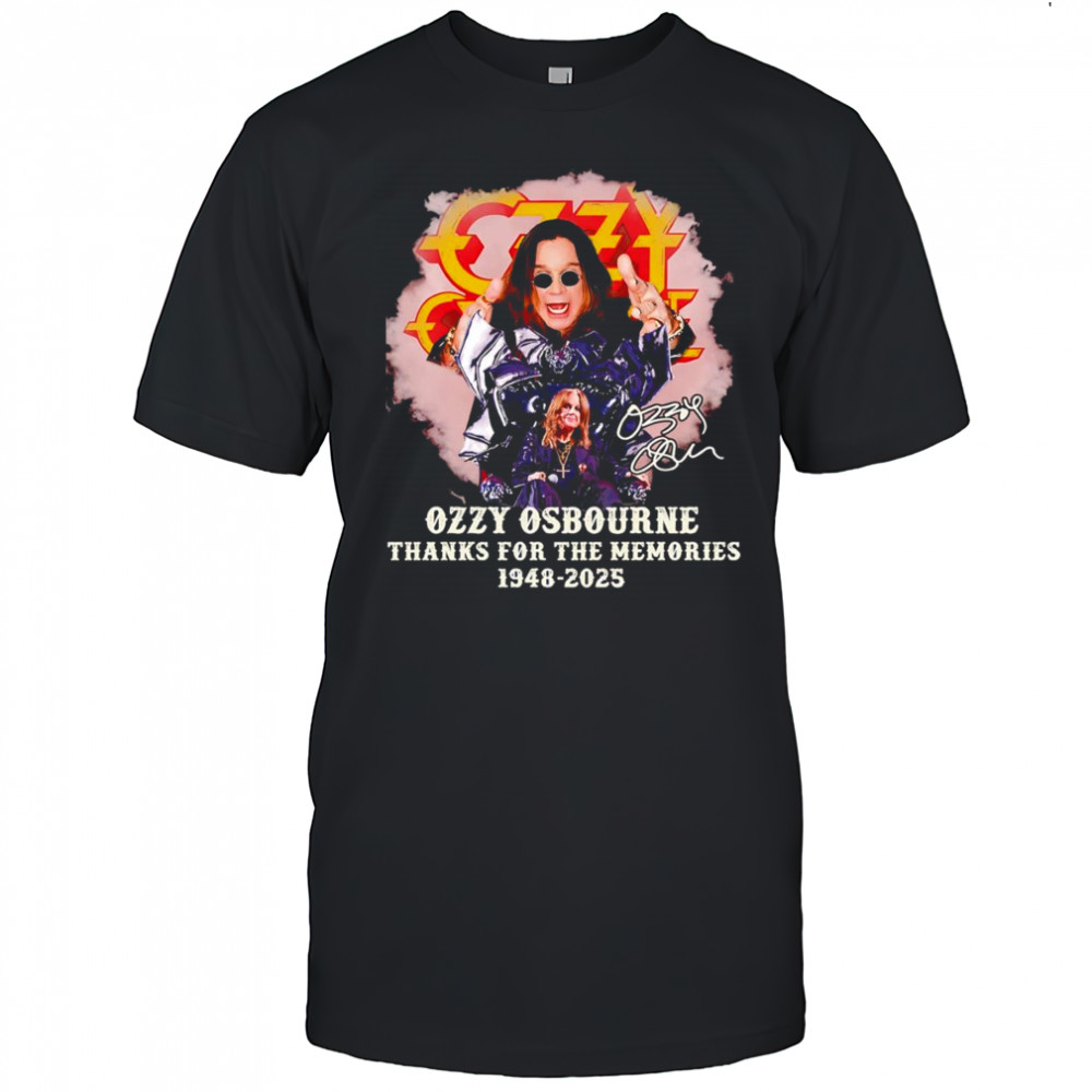Ozzy Osbourne thanks for the memories 1948 2025 shirt