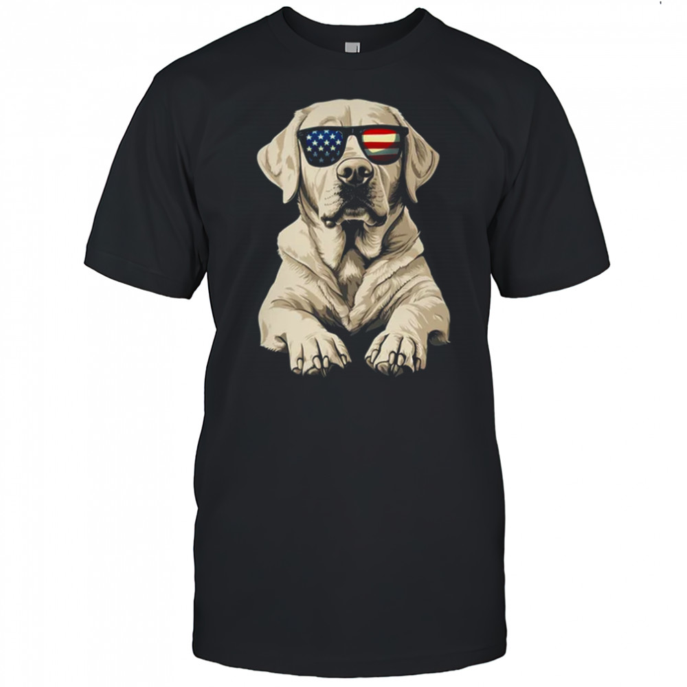 Patriotic Labrador Retriever Dog USA Flag 4th Of July shirt