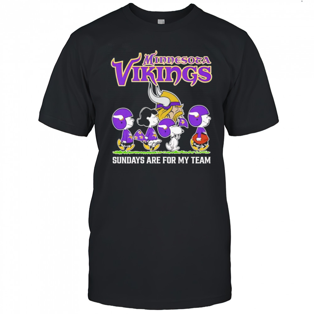 Peanuts Minnesota Vikings Sundays are for my team shirt