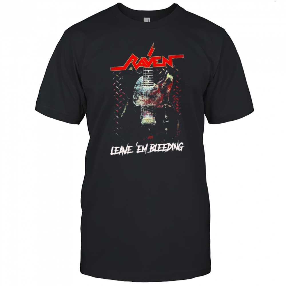 Raven Leave ‘Em Bleeding Guitar T-shirt