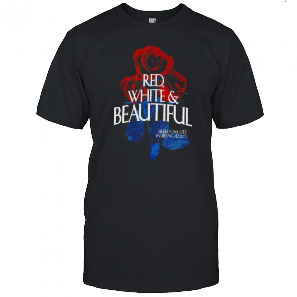 Red white and beautiful roses shirt