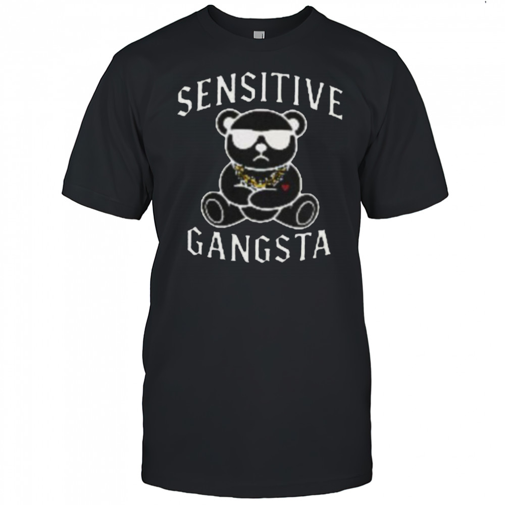 Sensitive Gangsta Teddy Bear Funny Sarcastic Meme Pullover Shirt