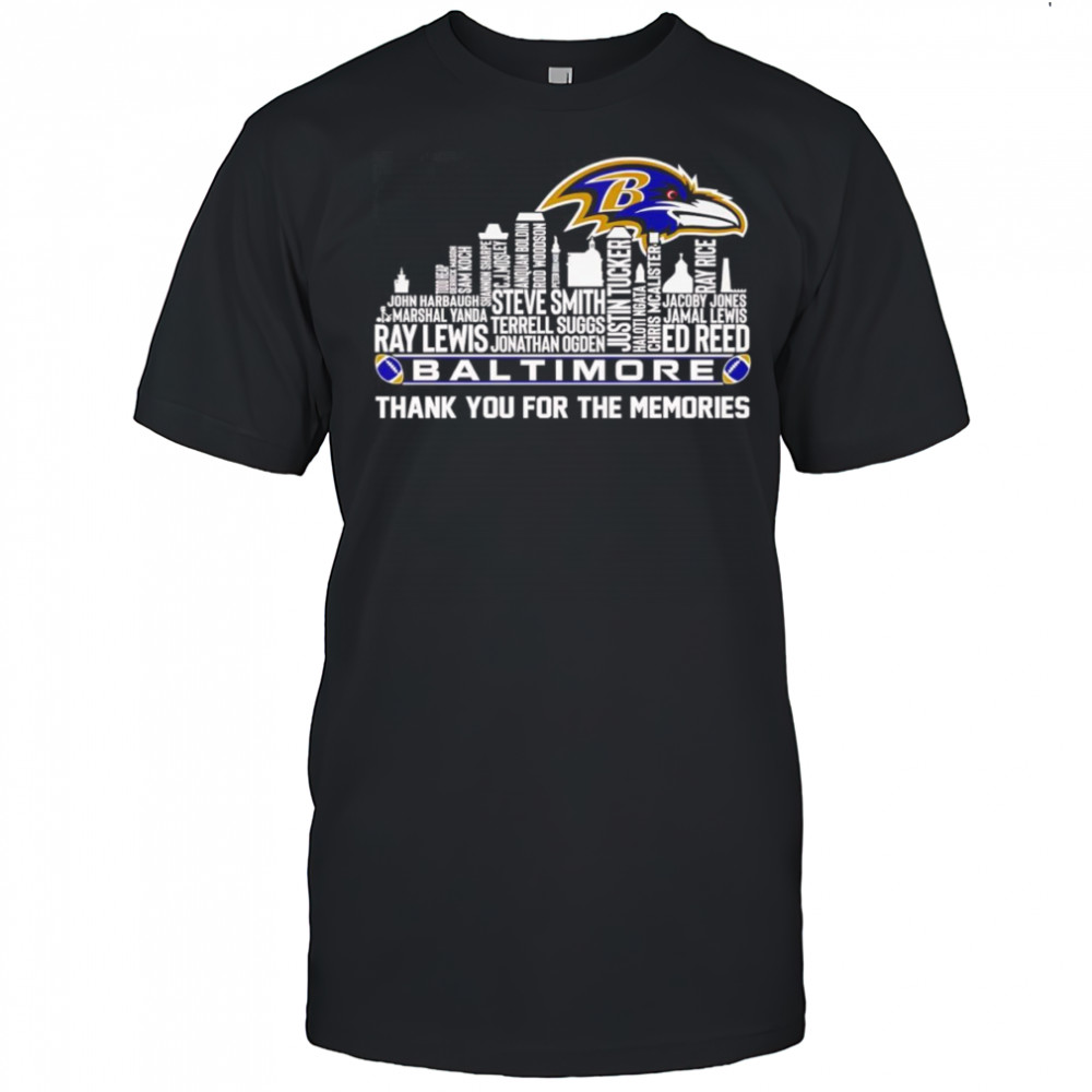 Skyline name Baltimore thank you for the memories shirt